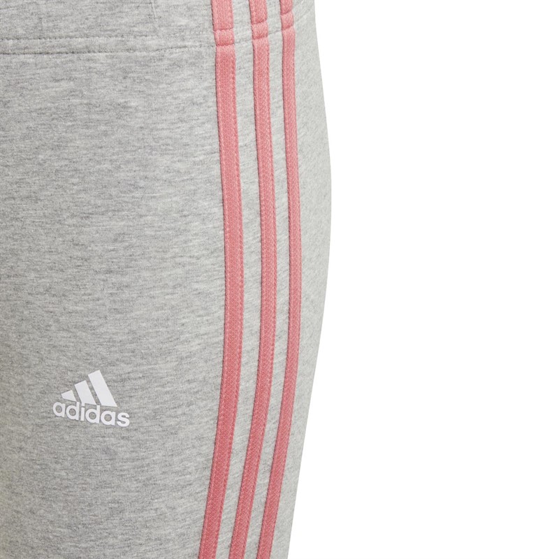 adidas Kinder Essentials 3-Stripes Leggings Grau