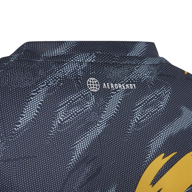 adidas Junior Aeroready Graphic Designed 4 Sport Training T-Shirt Black/Magic Grey/Collegiate Gold