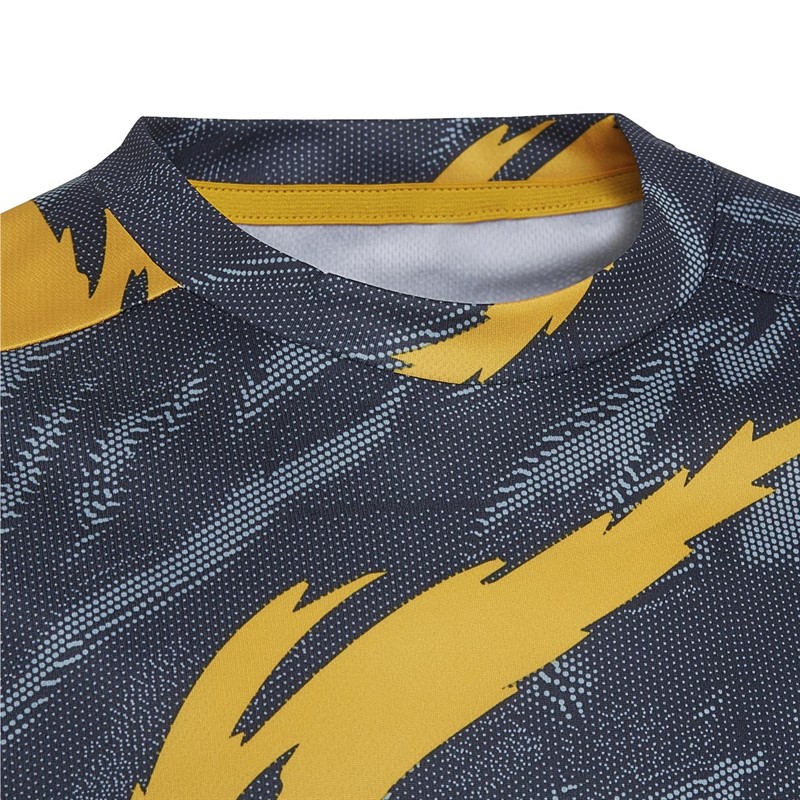 adidas Junior Aeroready Graphic Designed 4 Sport Training T-Shirt Black/Magic Grey/Collegiate Gold