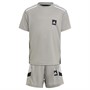 adidas Childrens Southstand Aeroready Tee Shorts Set Grey
