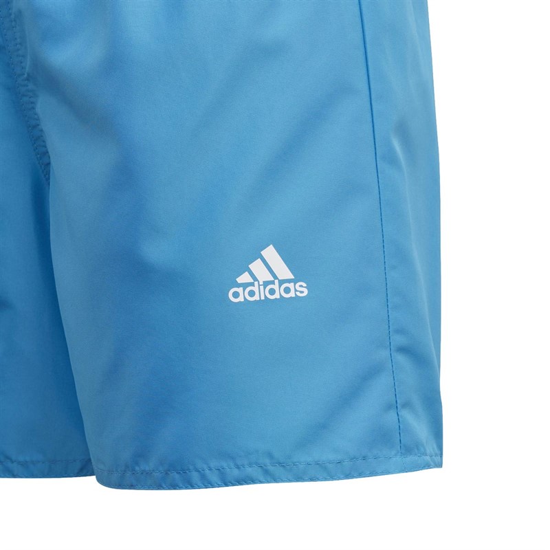adidas Childrens Classic Badge Of Sport Swim Shorts Shock Cyan