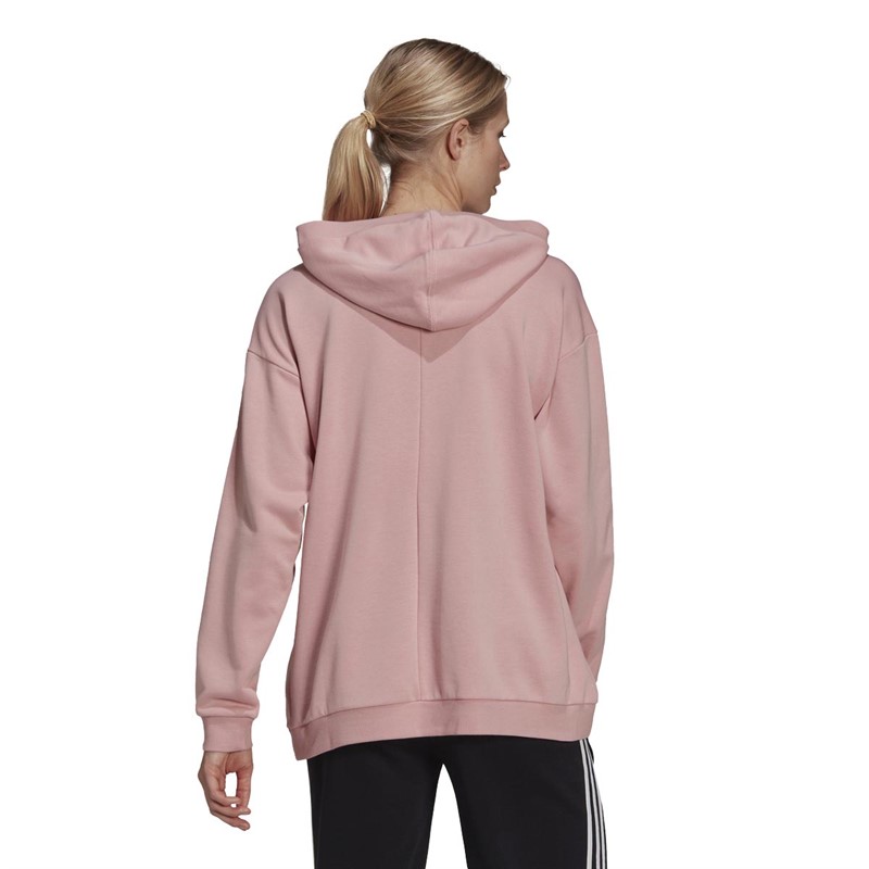 adidas Womens Essentials Cotton 3-stripes Hoodie (maternity) Wonder Mauve/White