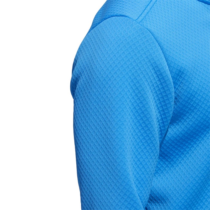 adidas Mens Primegreen Water-Resistant 1/4 Zip Golf Sweatshirt Blue Rush