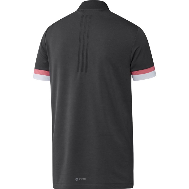 adidas Mens HEAT.RDY Polo Shirt Carbon
