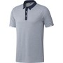 adidas Mens HEAT.RDY Micro-Stripe Polo Shirt Crew Navy/White