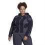 adidas Womens Essentials Print Relaxed Hoodie (Plus Size) Shadow Navy/Shadow Navy