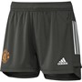 adidas Womens MUFC Manchester United Training Shorts Legend Earth