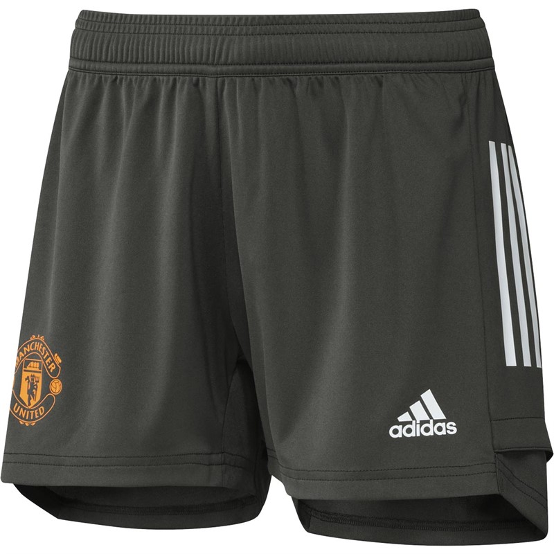 adidas Womens MUFC Manchester United Training Shorts Legend Earth
