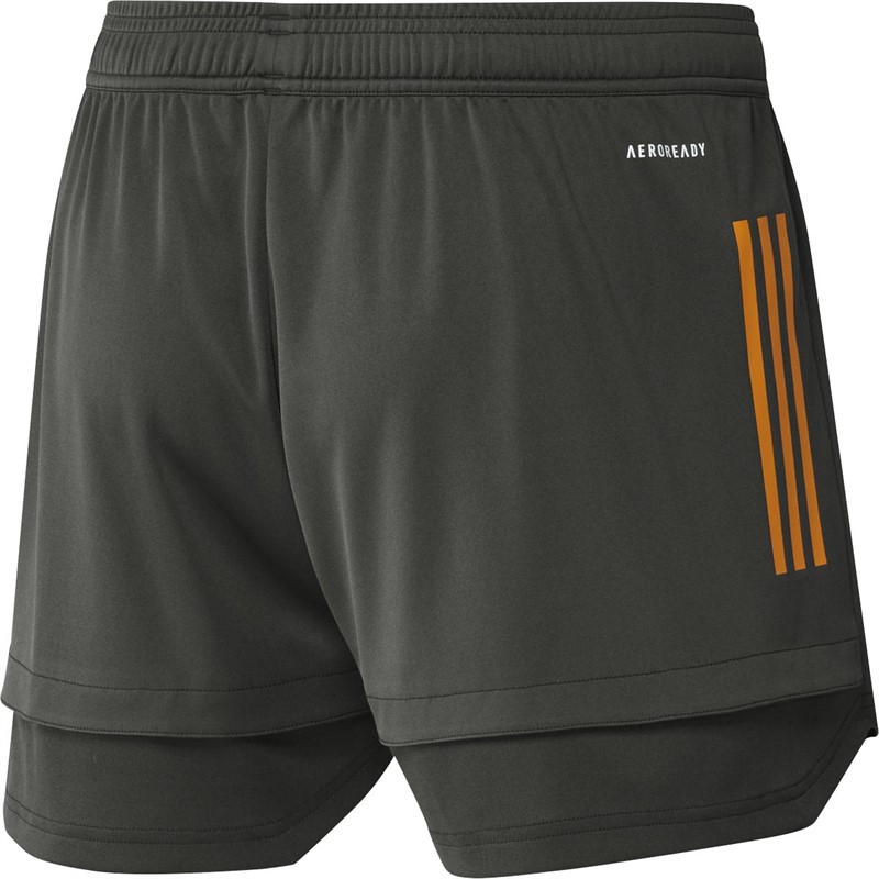 adidas Womens MUFC Manchester United Training Shorts Legend Earth