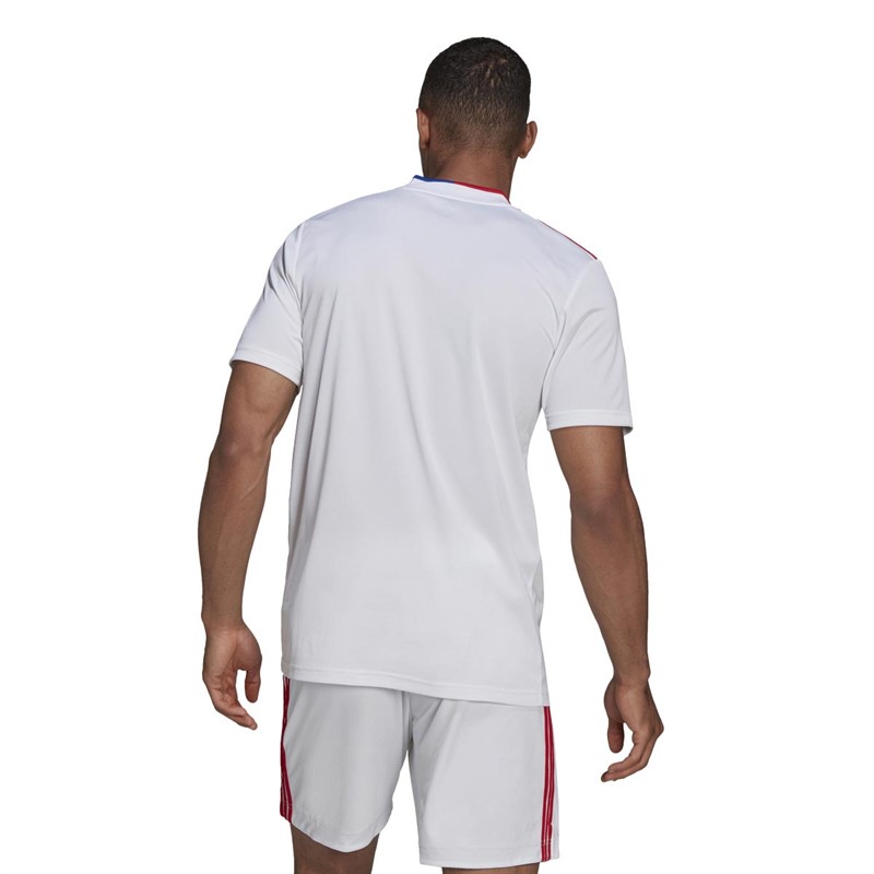 adidas Mens OL Olympique Lyonnais Home Jersey White