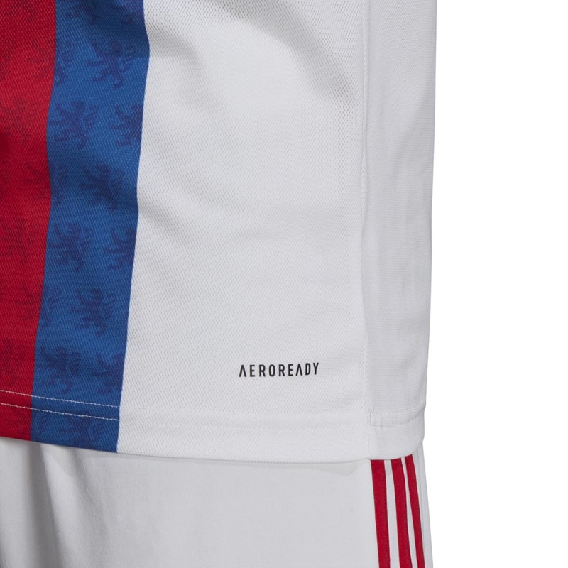 adidas Mens OL Olympique Lyonnais Home Jersey White