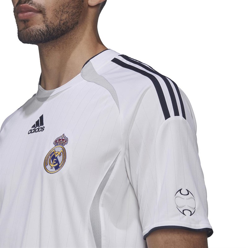 adidas Mens RMCF Real Madrid Teamgeist Jersey White