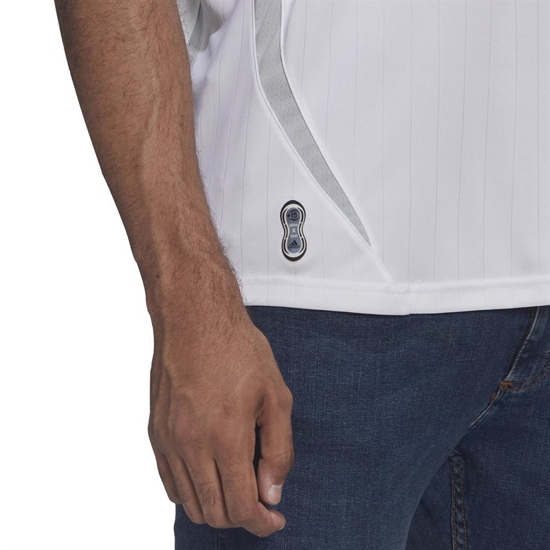 adidas Mens RMCF Real Madrid Teamgeist Jersey White