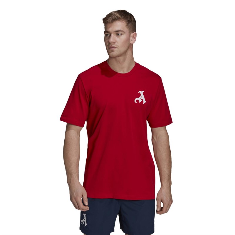 adidas Mens AFC Arsenal T-Shirt Scarlet