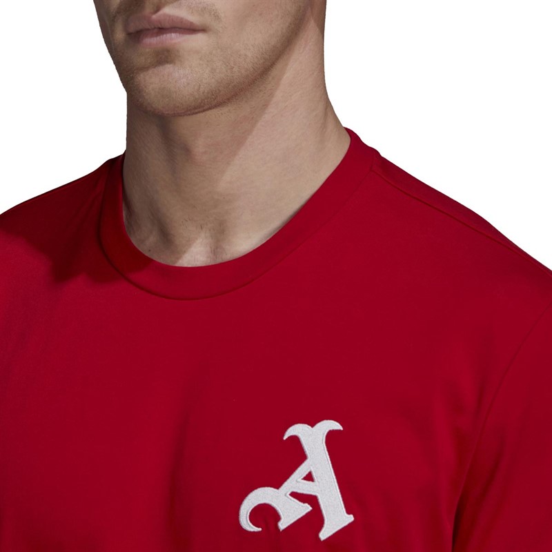 adidas Mens AFC Arsenal T-Shirt Scarlet