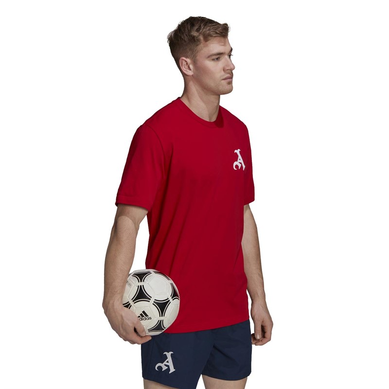 adidas Mens AFC Arsenal T-Shirt Scarlet