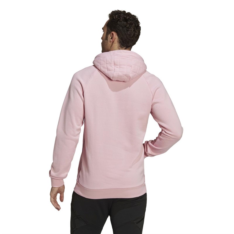 adidas Mens IMCF Inter Miami CF Travel Hoodie True Pink