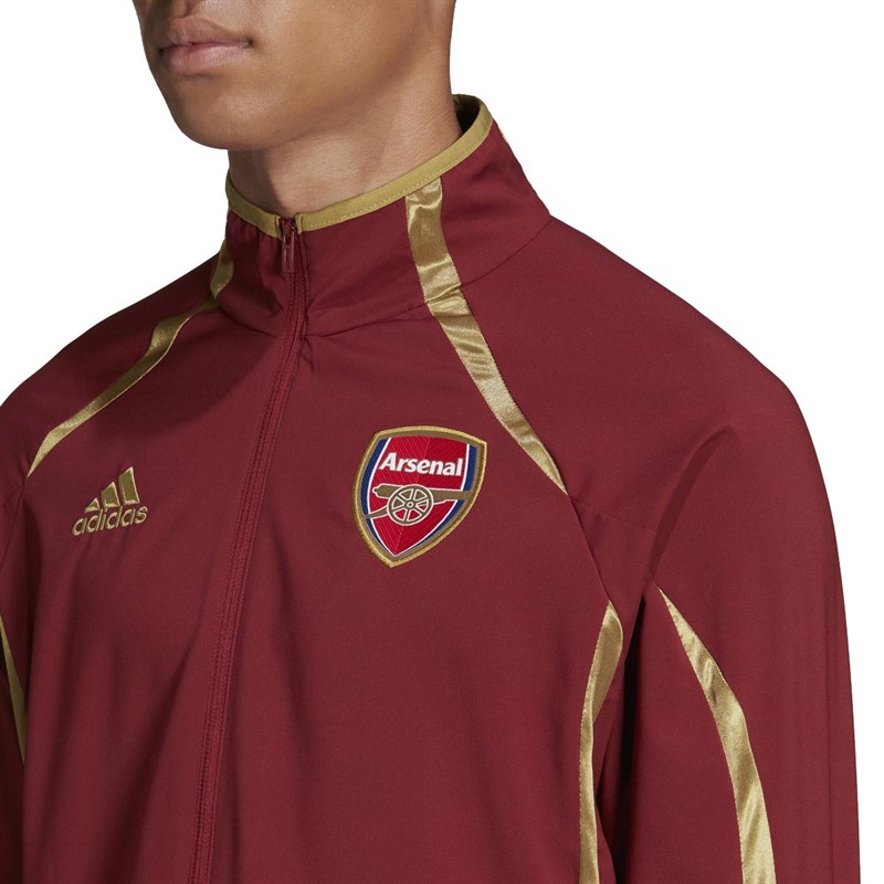 adidas Mens AFC Arsenal Teamgeist Woven Jacket Noble Maroon