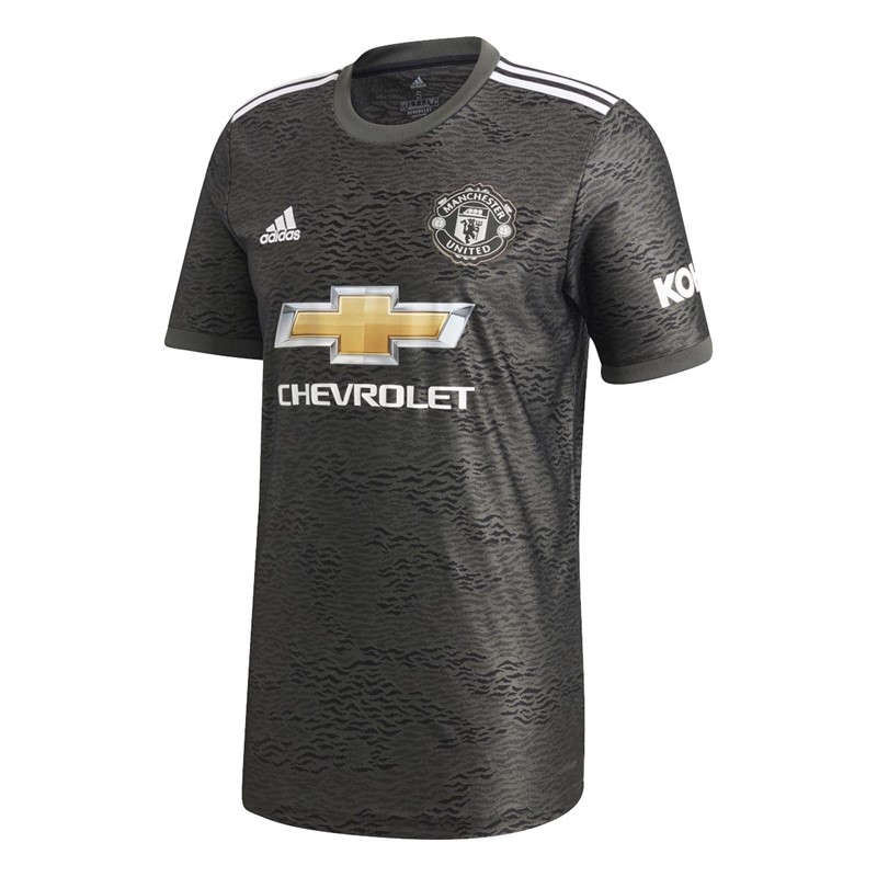 adidas Mens MUFC Manchester United Away Jersey Legacy Green/Black