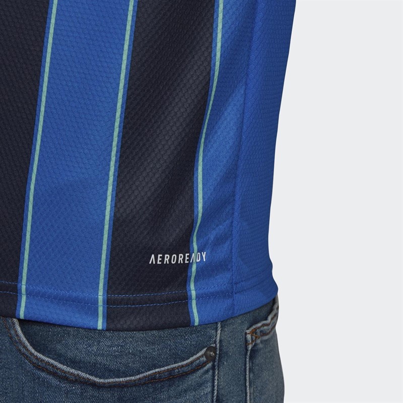 adidas Mens AFC Ajax Amsterdam Away Jersey Glow Blue/Legend Ink