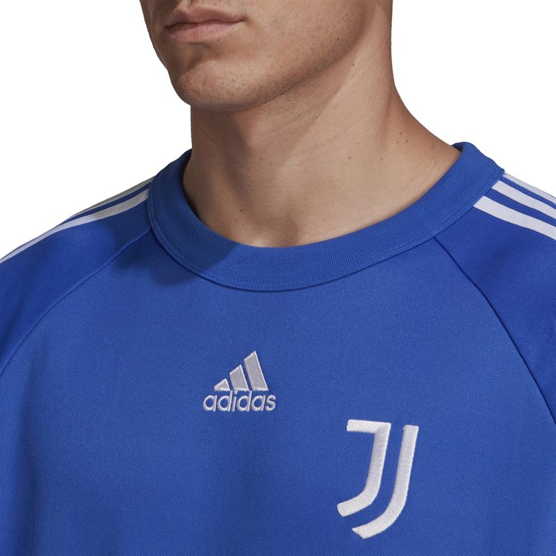 adidas Mens JFC Juventus Teamgeist Crew Sweatshirt Hi Res Blue