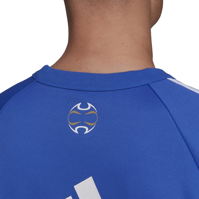 adidas Mens JFC Juventus Teamgeist Crew Sweatshirt Hi Res Blue