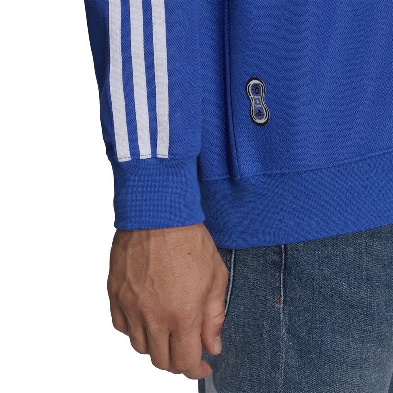 adidas Mens JFC Juventus Teamgeist Crew Sweatshirt Hi Res Blue