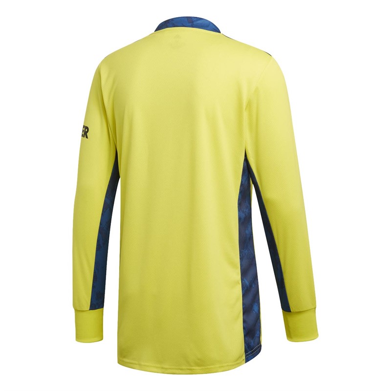 adidas Mens MUFC Manchester United Away Goalkeeper Jersey Shock Yellow/Navy Blue