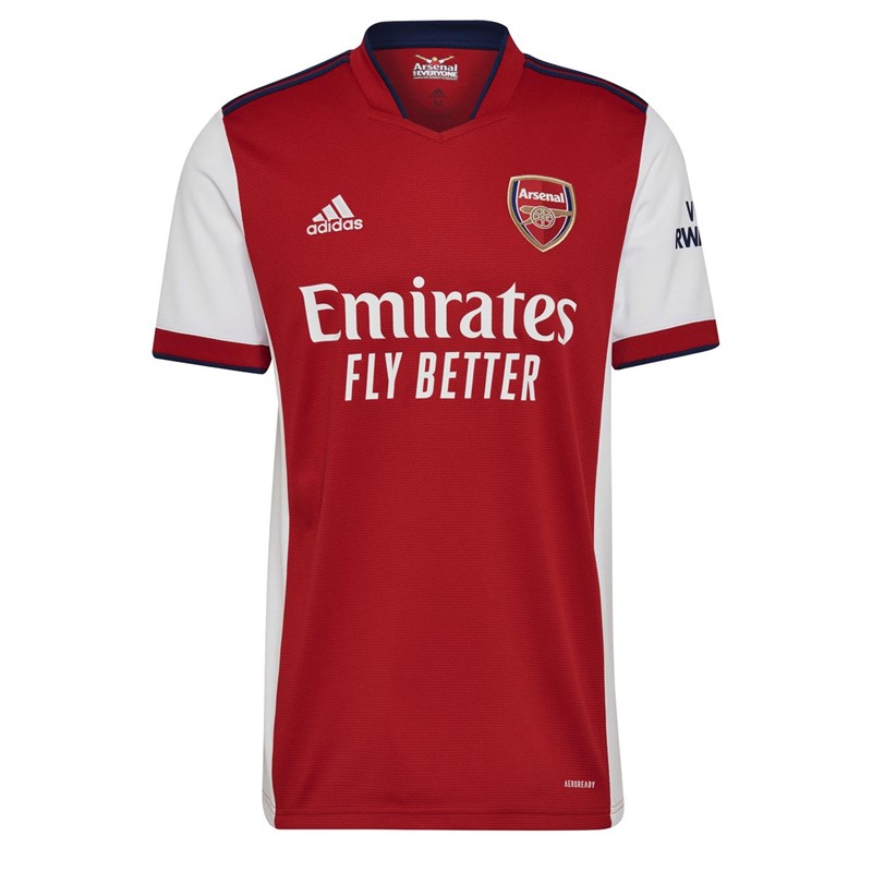 adidas Mens AFC Arsenal Home Jersey White/Scarlett