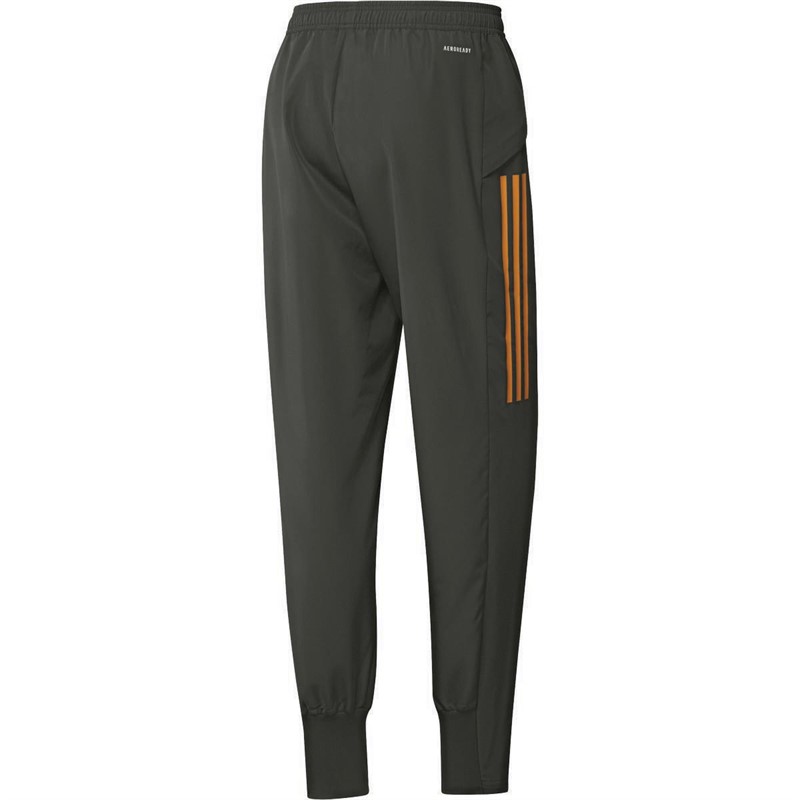 adidas Mens MUFC Manchester United Presentation Tracksuit Bottoms Legend Earth
