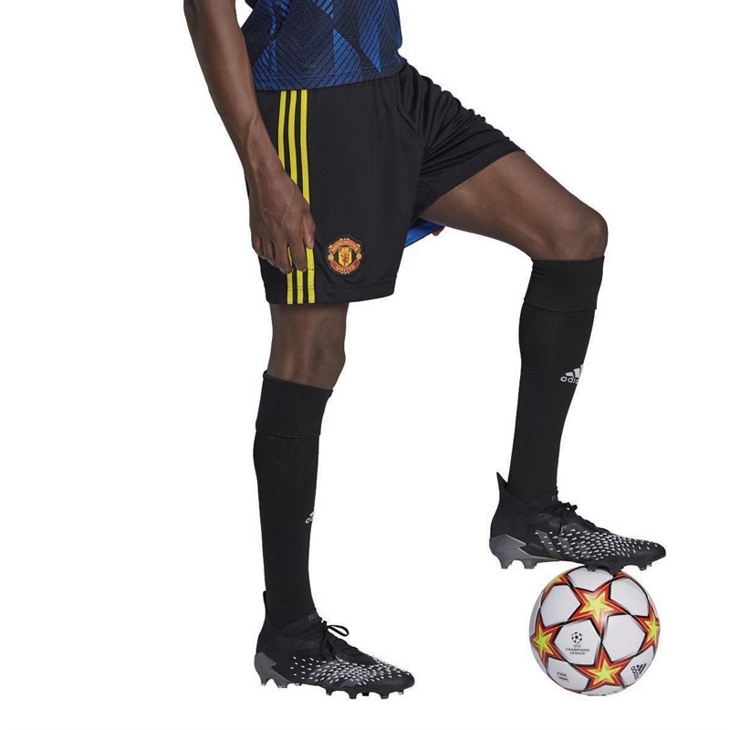 adidas Mens MUFC Manchester United Third Shorts Black