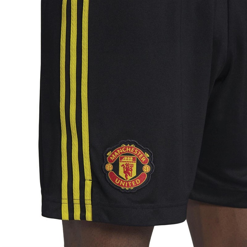 adidas Mens MUFC Manchester United Third Shorts Black