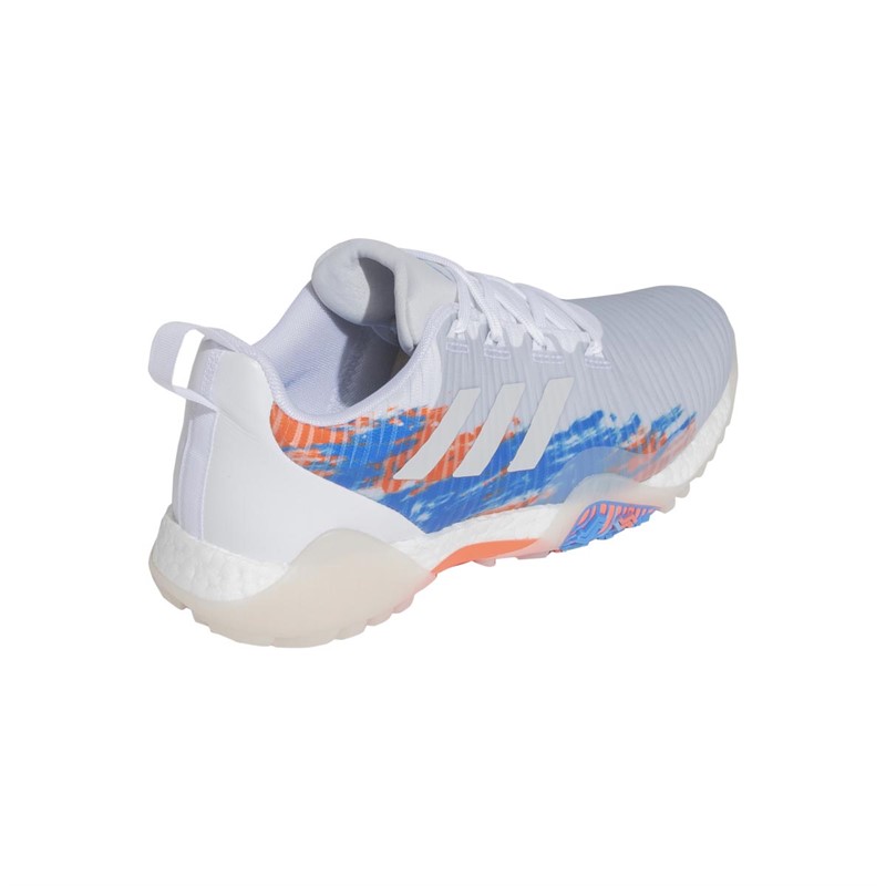 adidas Mens Codechaos Boost Waterproof Golf Shoes Footwear White/Grey One/Blue Rush
