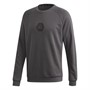 adidas Mens Tango Crew Logo Sweatshirt Dgh Solid Grey