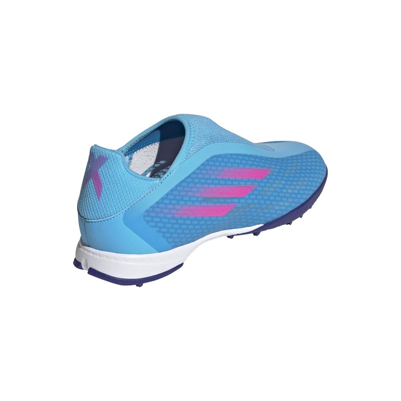 adidas Mens X Speedflow.3 Laceless TF Astro Sky Rush/Team Shock Pink/Footwear White