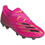 adidas Mens X Ghosted.2 FG Firm Ground Shock Pink/Core Black/Screaming Orange