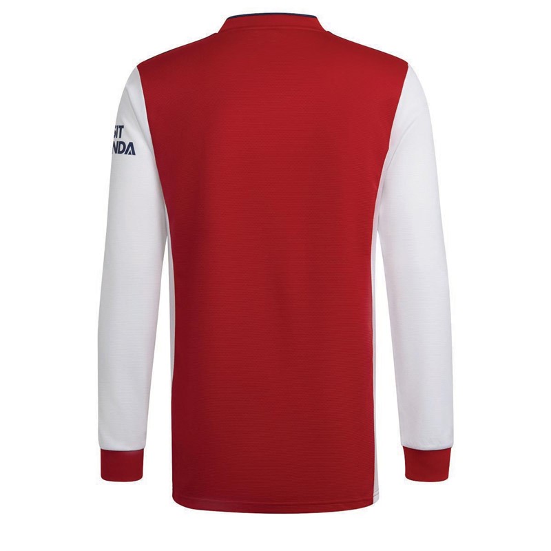 adidas Mens AFC Arsenal Long Sleeve Home Jersey White/Scarlet