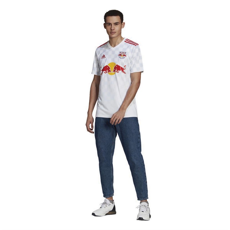 adidas Mens RB New York Red Bulls Home Jersey White/Red