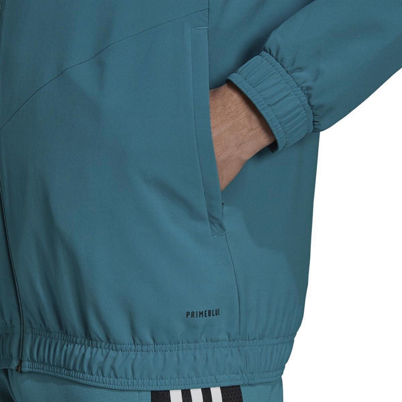 adidas Mens RMCF Real Madrid Condivo EU Presentation Track Top Blast Emerald