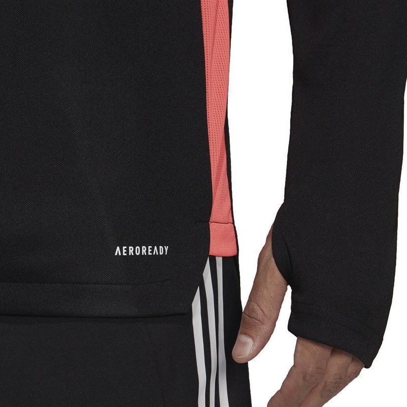 adidas Mens JFC Juventus Tiro Training Top Black/Turbo