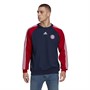 adidas Mens FCB FC Bayern Munich Teamgeist Crew Sweatshirt Night Indigo/FCB True Red
