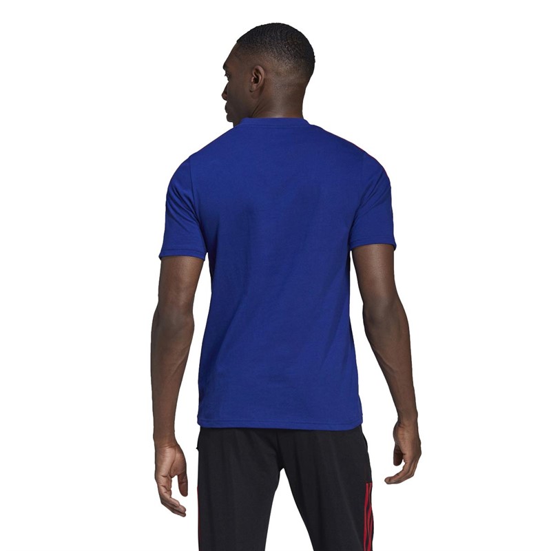 adidas Mens FCB FC Bayern Munich Tiro T-Shirt Mystery Ink/FCB True Red