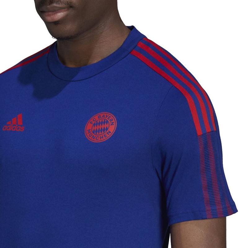 adidas Mens FCB FC Bayern Munich Tiro T-Shirt Mystery Ink/FCB True Red