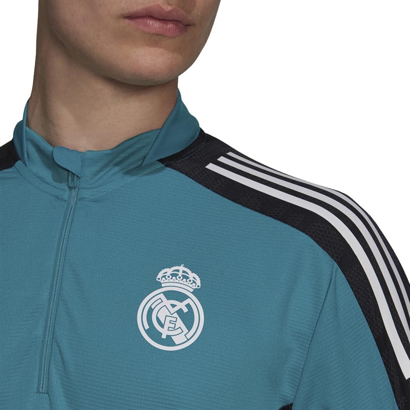 adidas Mens RMCF Real Madrid Condivo EU Training Top Blast Emerald