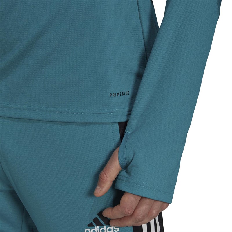 adidas Mens RMCF Real Madrid Condivo EU Training Top Blast Emerald