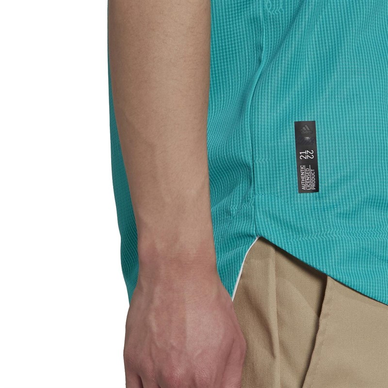 adidas Mens RMCF Real Madrid Authentic Third Jersey Hi Res Aqua