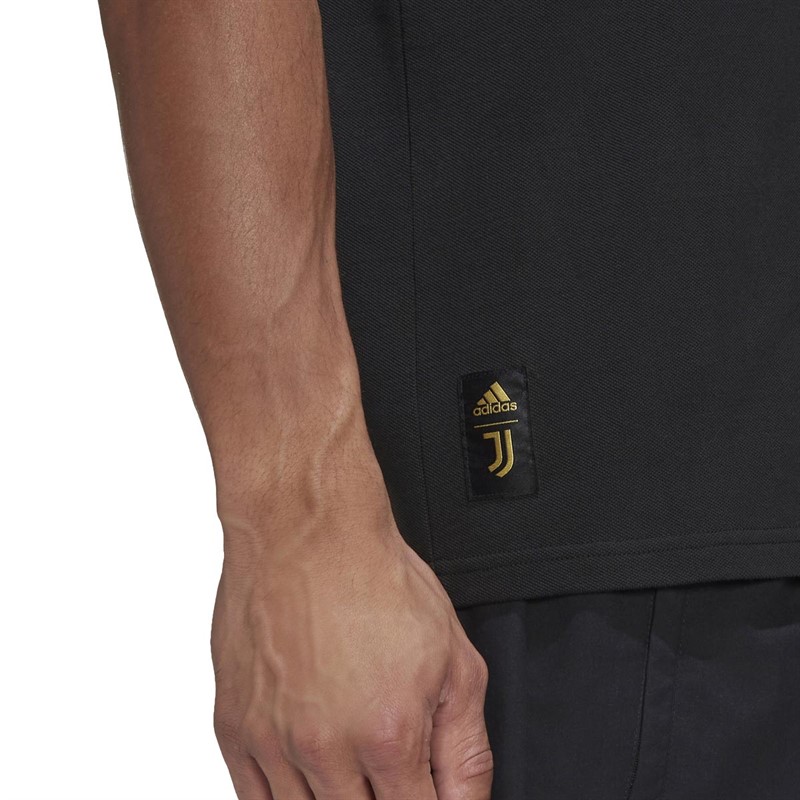 adidas Mens JFC Juventus Polo Shirt Black