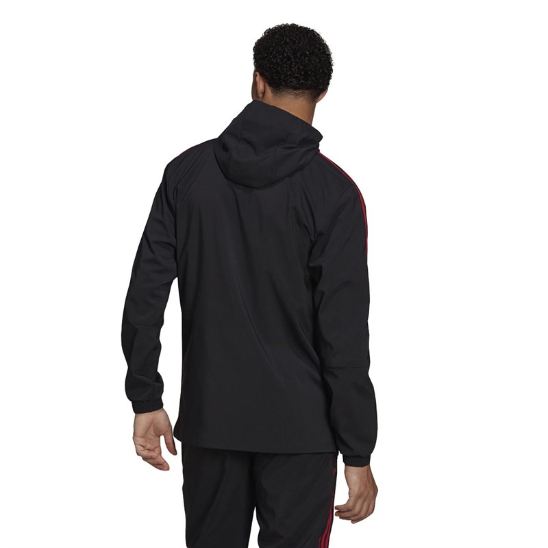 adidas Mens MUFC Manchester United Tiro Presentation Track Top Black