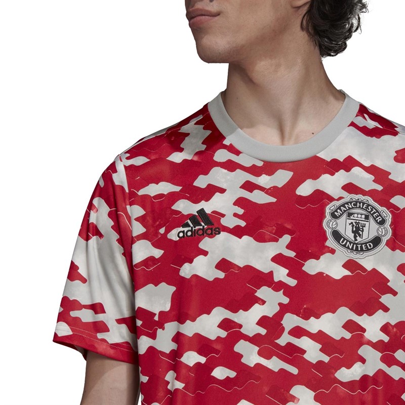 Buy Adidas Mens Mufc Manchester United Pre Match Jersey Power Redreal Redstone 5881