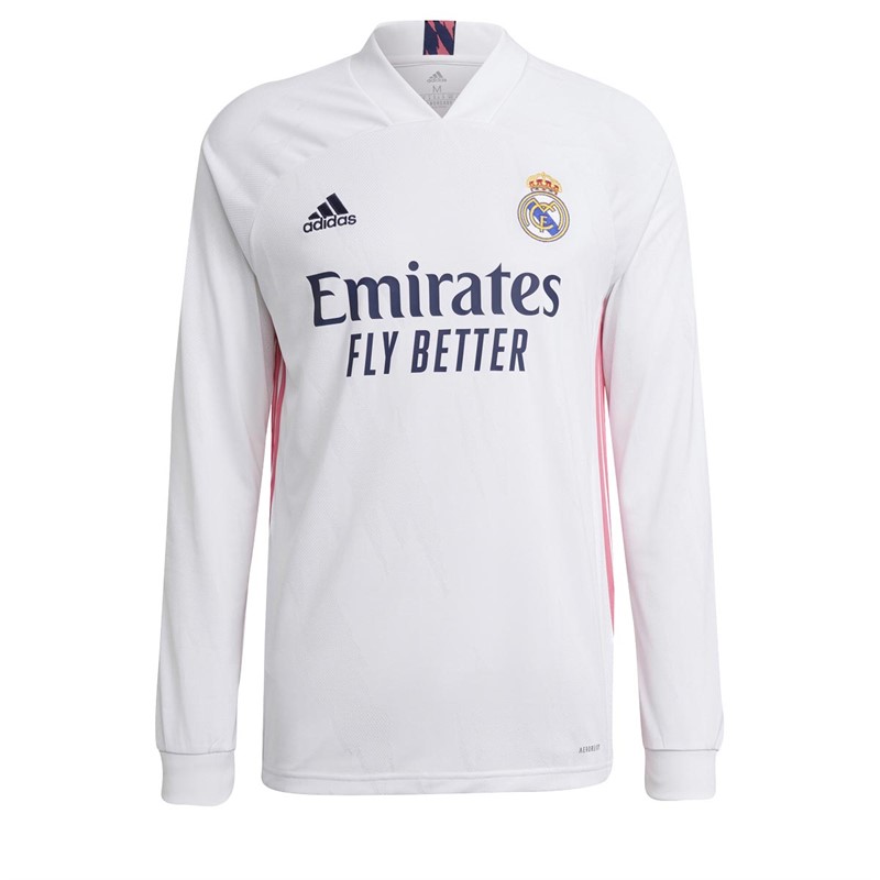 adidas Mens RMCF Real Madrid Home Jersey White